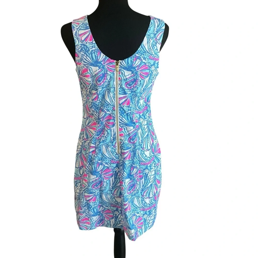 Lilly Pulitzer for Target 20th Anniversary Shift Dress Blue Seashell Print - Picture 5 of 12